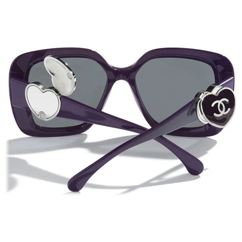 occhiali da sole chanel viola|Occhiali quadrati da sole Acetato Viola. Lenti: Grigio .